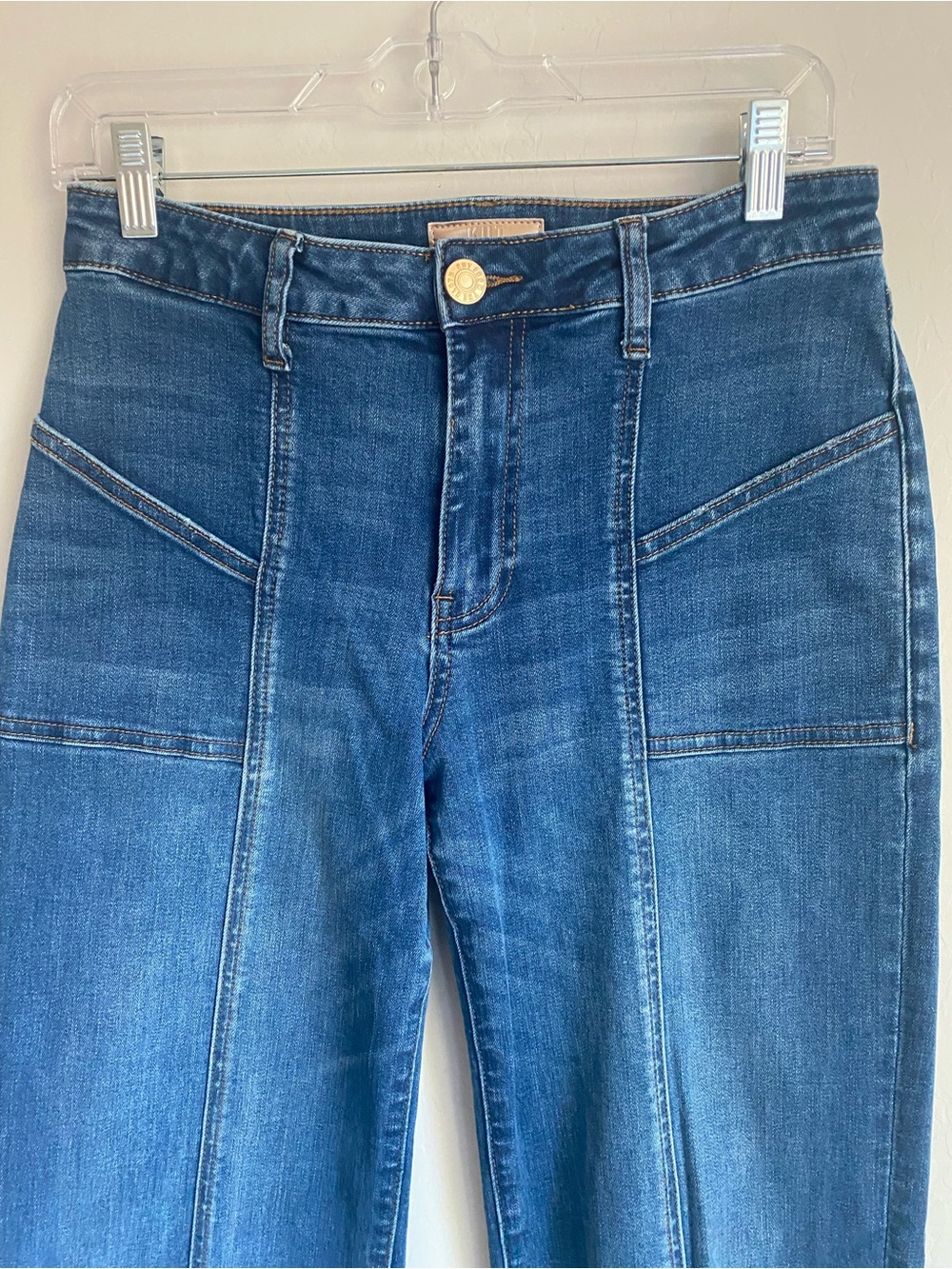 KUT from the Cloth Jean High Rise Wide Pant Align with Dark Base Wash Size 2P - Picture 8 of 14